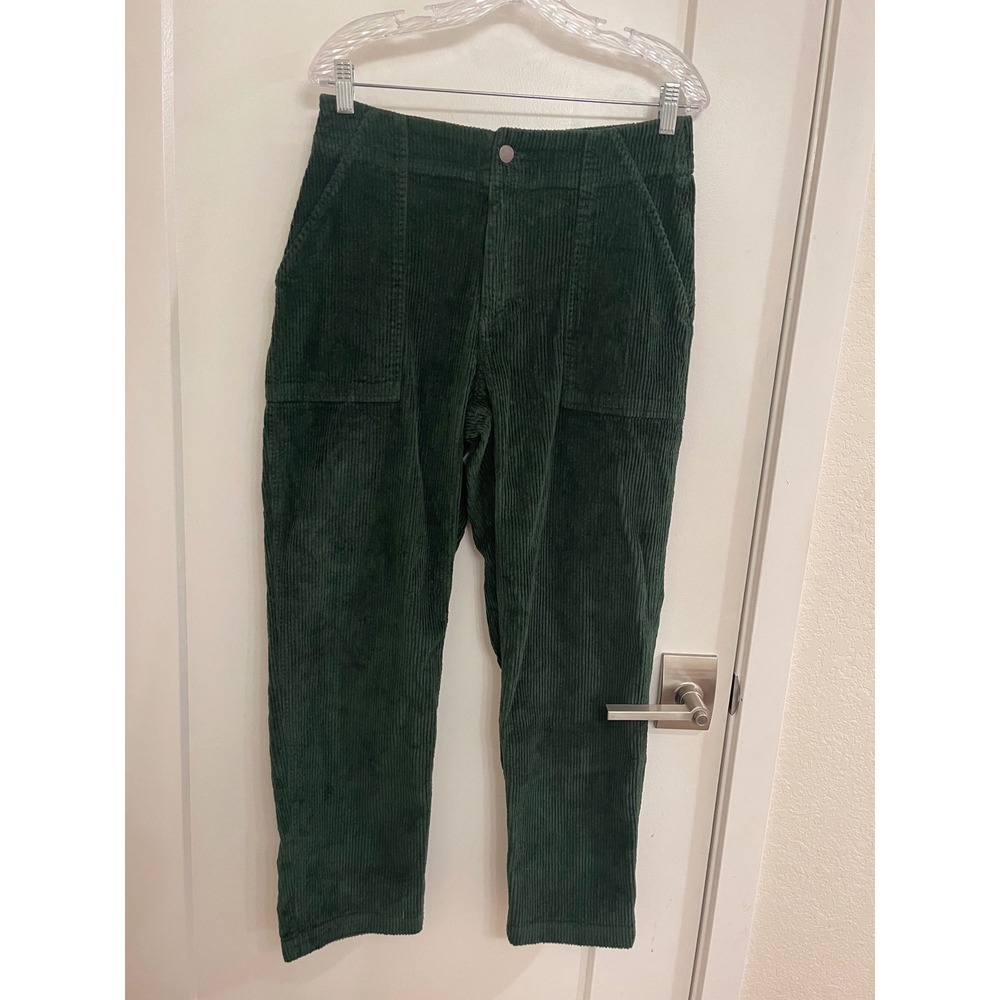 Pact Organic Cotton Green Corduroy Pants Fall Granola Chic Academic